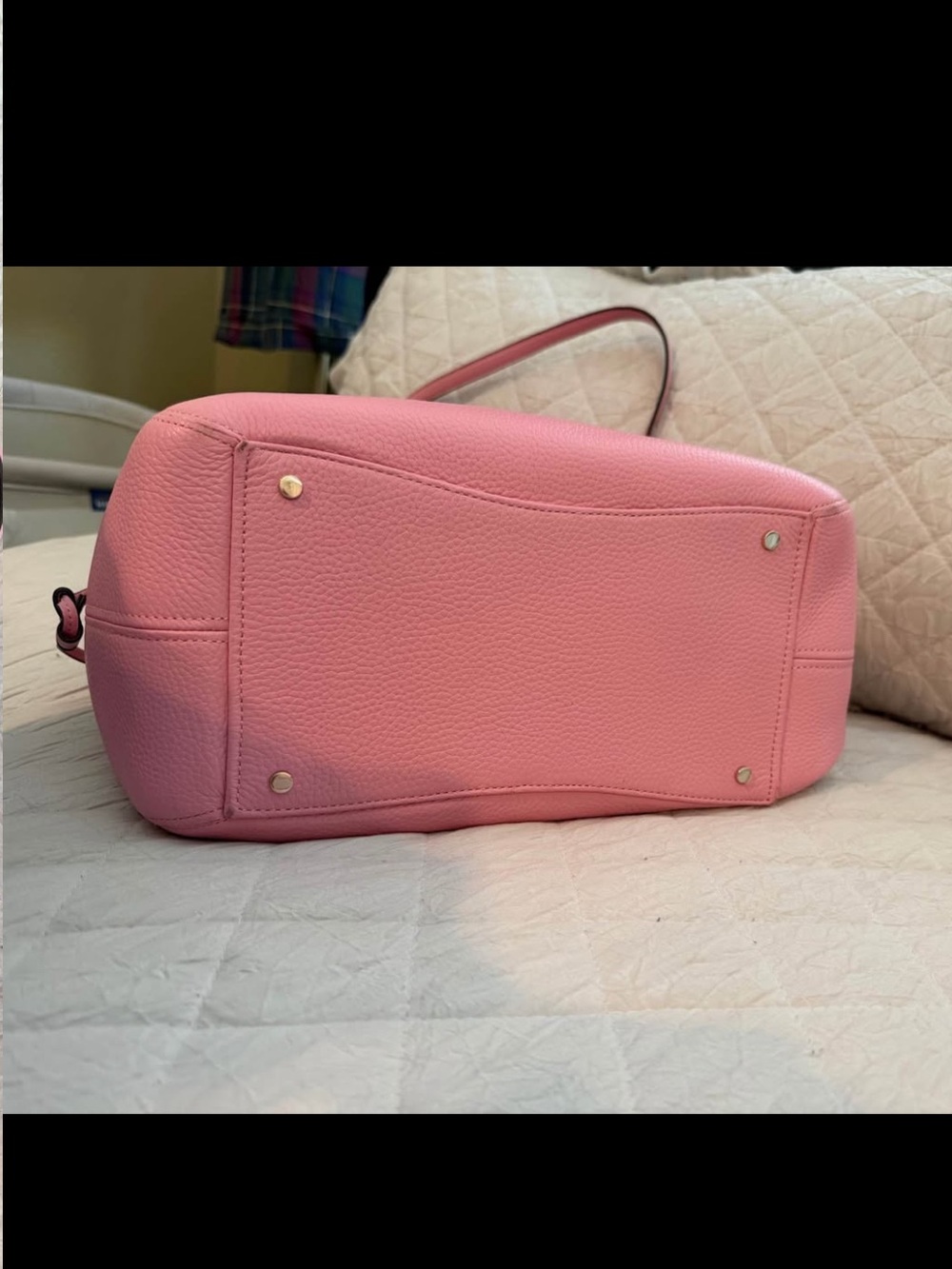 kate spade Coral Pink Pebbled Leather Dumpling Satchel - Picture 4 of 5